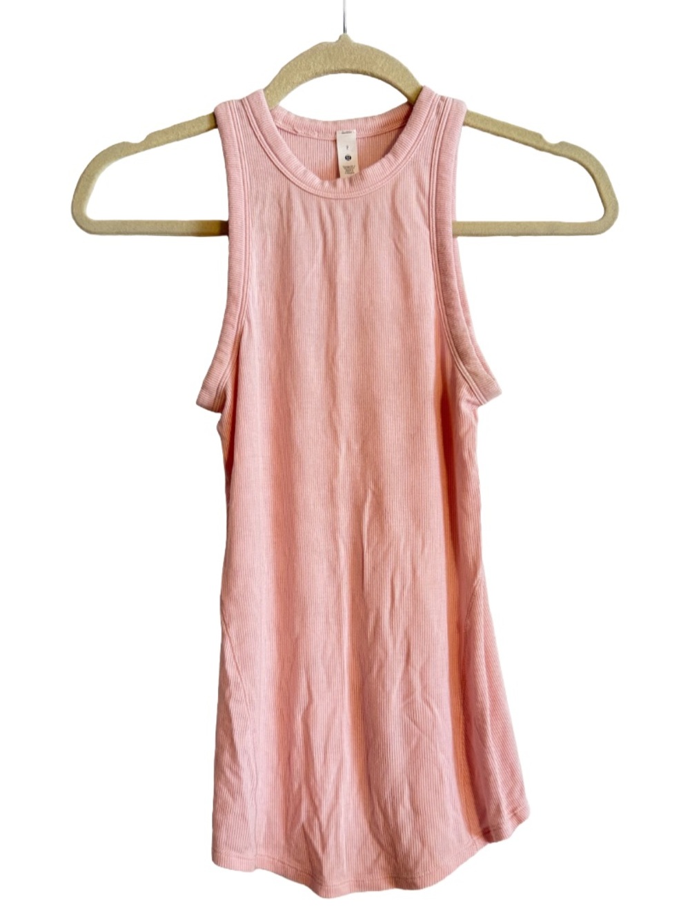 Lululemon Ribbed Modal Racerback Tank Top Blush Pink Size 2 - Picture 4 of 5
